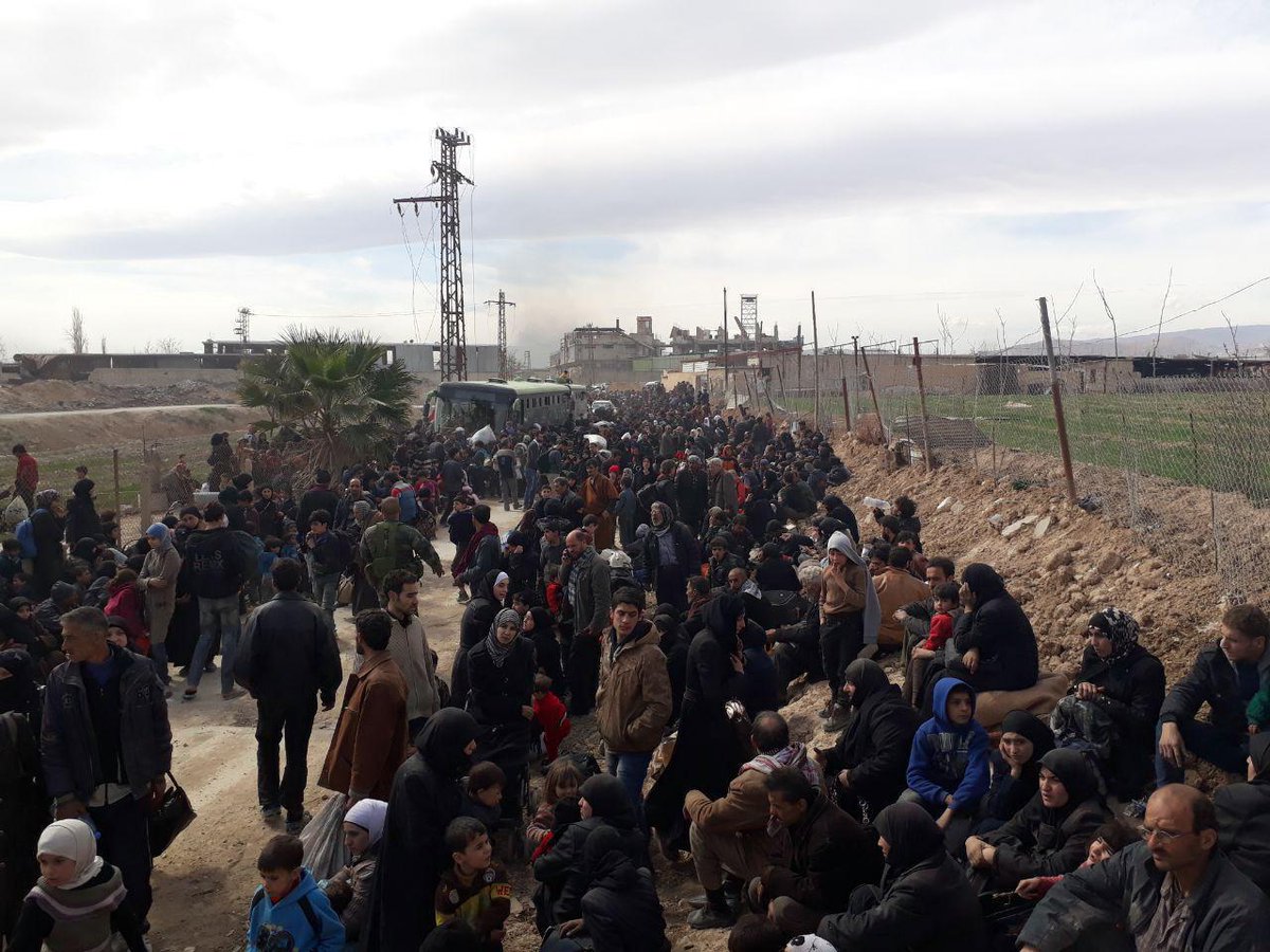 Zehntausende Menschen fliehen aus Ost-Ghouta